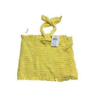 Girls yellow crop top size s/m - Brand New with tags